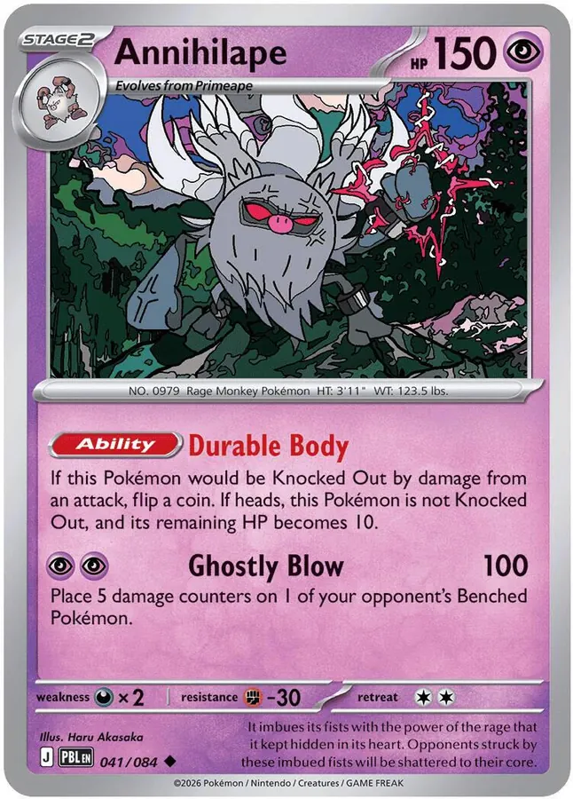 Pitch Black Annihilape Pokémon card